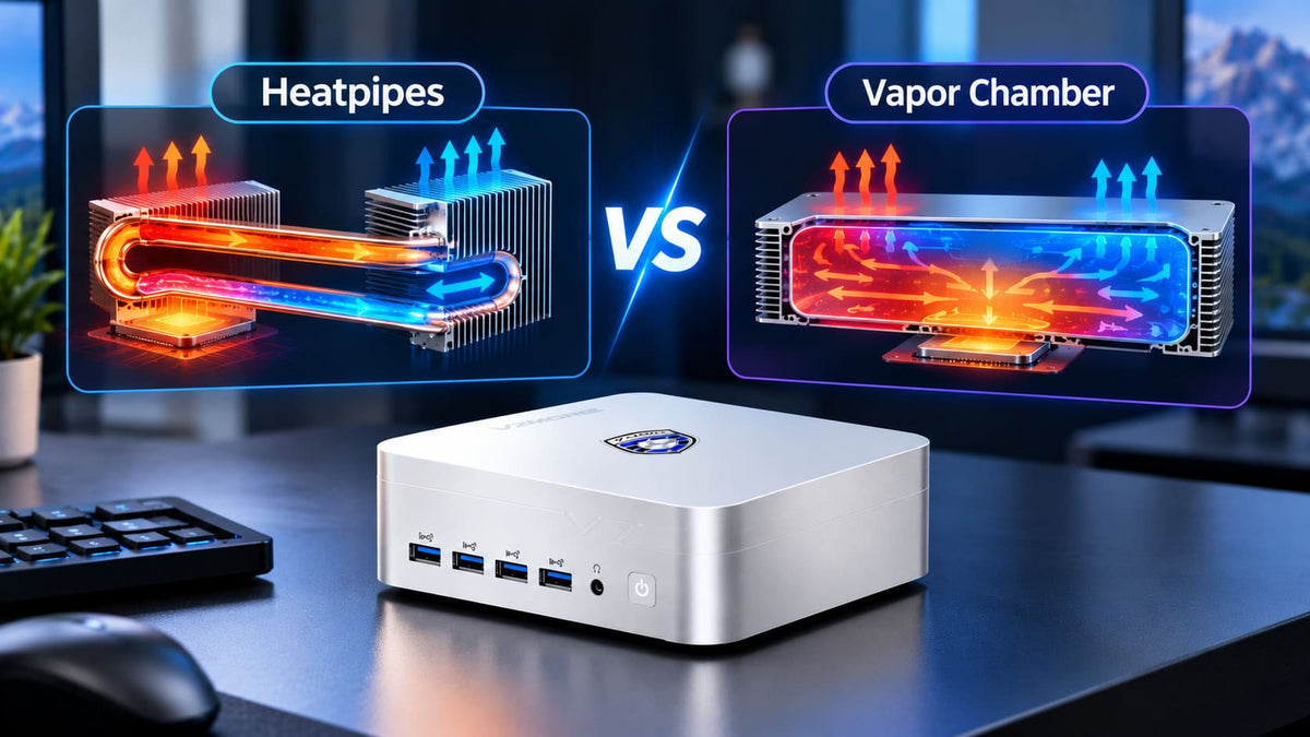 Cámara de vapor vs. heatpipe: ¿qué refrigeración es mejor para un mini PC?