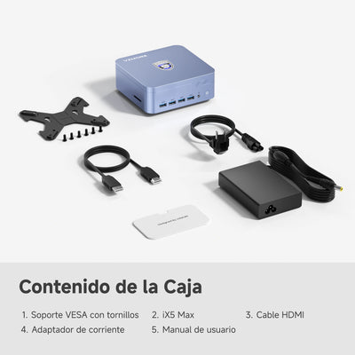 VZMORE iX5 Max Mini PC Contenido de la Caja