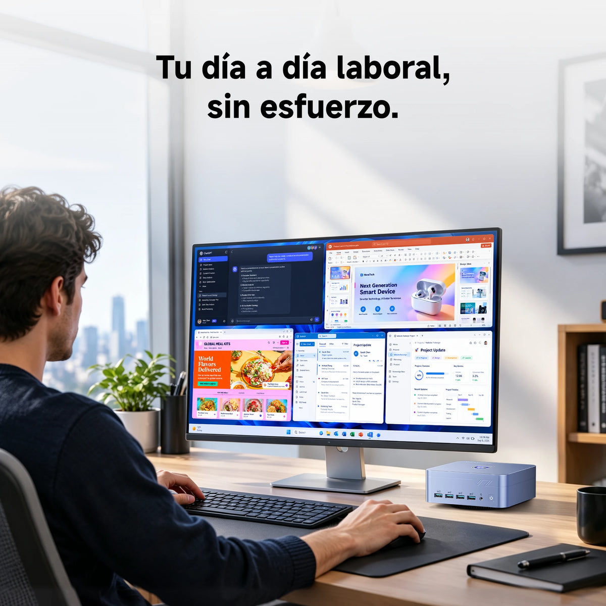 VZMORE iX5 Max Mini PC: Tu dia a dia laboral,sin esfuerzo.
